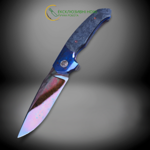 КОЖА ДРАКОНА II складной нож ручной работы мастера ANDROSHCHUK KNIVES, сталь - дамаск dragon skin, 57-60 HRC